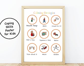 Autism Coping Skills Chart: Kids Calming Strategies Poster (PDF)