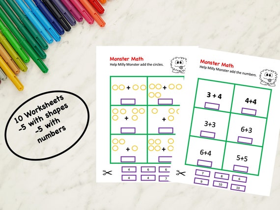 Math Worksheets for Autism, Autism Printable, Autism Worksheet, Autism Education, Digital Download, ASD