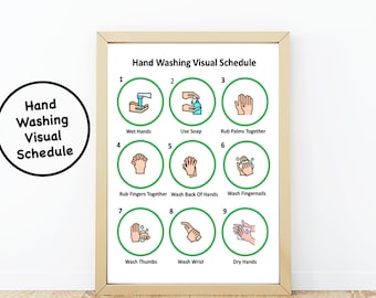 Autism Hand Washing Visual Schedule for Adults (Digital Download)