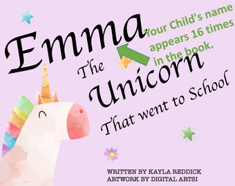 Personalized Children's E-Book, Personalized Children's Book/ Custom Children's Book/ Kids E-books/ Unicorn Book