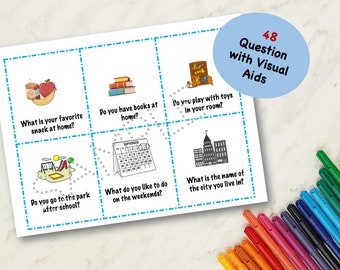Autism Conversation Starter Cards: Visual Prompts for Social Skills
