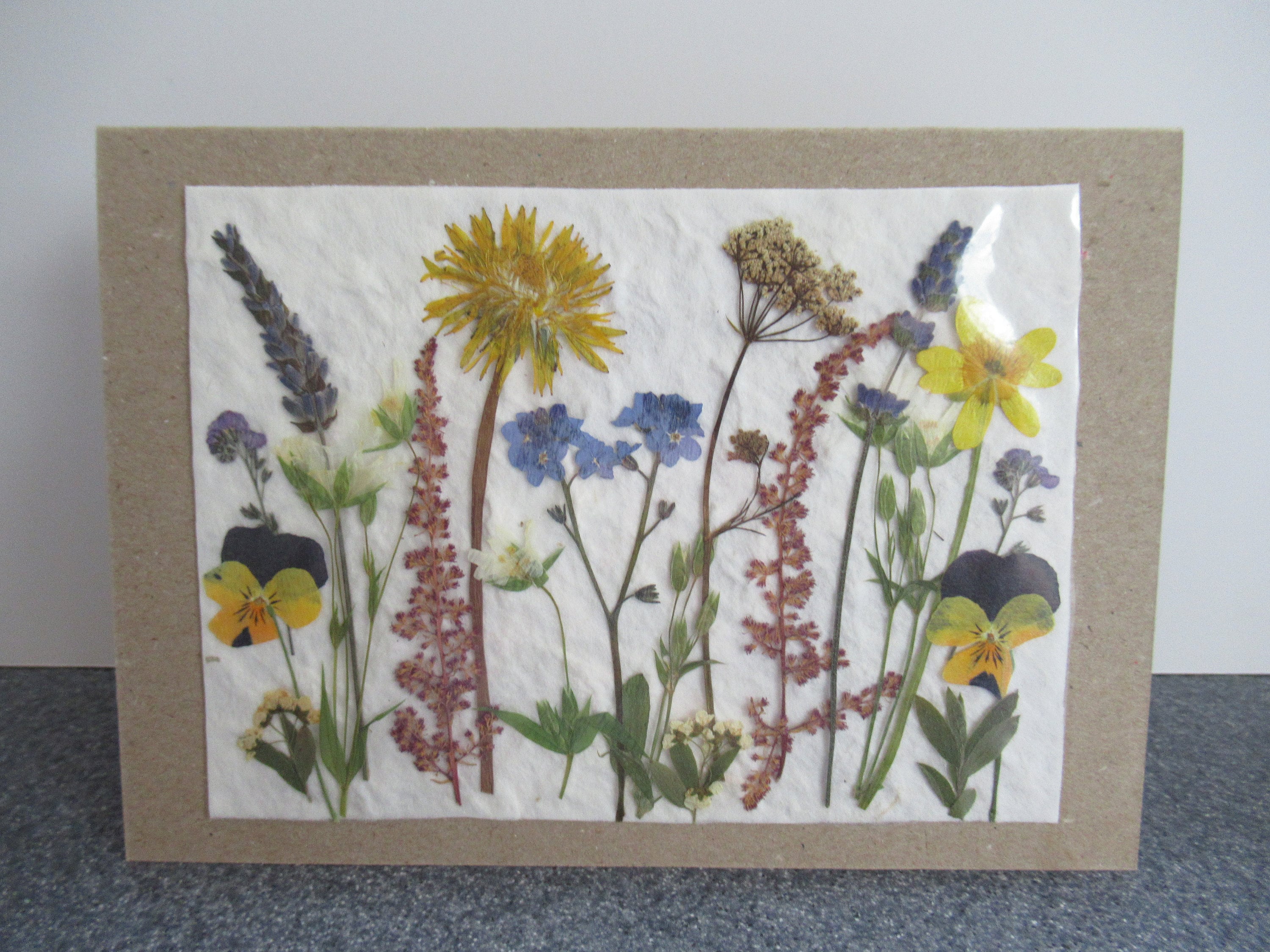 Pressed Flower Card REAL Flower Card Handmade Blank Card Etsy UK