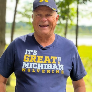 Michigan It's Great To Be A Michigan Wolverine T-Shirt, Michigan Unisex T-Shirt, Maize & Blue Shirt, Go Blue, UofM, Bella + Canvas