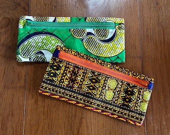 Estojo com zíper Tecido africano