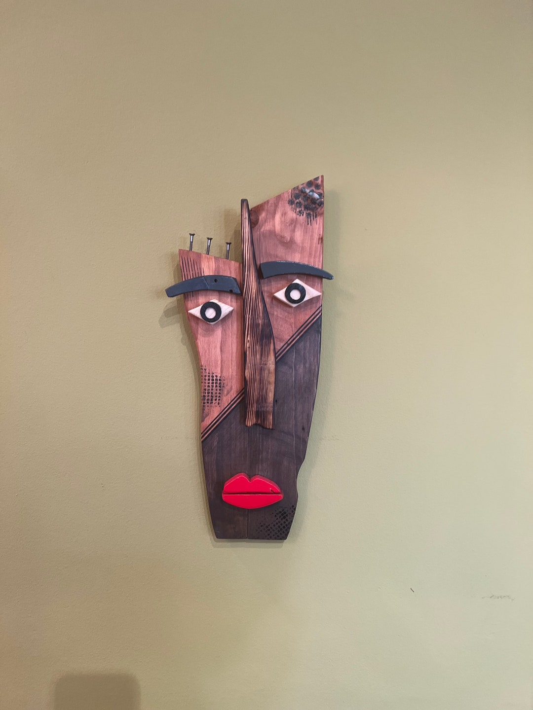 Modern African Mask Wall Decor Home Decor Room Decor Etsy