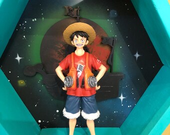 ONE PIECE in Space Diorama,  Monkey D. Luffy in Space, Anime, Manga, Video Game Room, Collectibles, Man Cave Décor, Special Gift,Dragon Ball