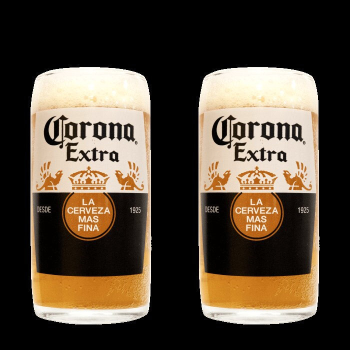 2x Upcycled Corona Lager drinking glasses, Beer lovers gift, Unique Beer Glass Gift, best friend gift, gift for him, Perfect drink gift