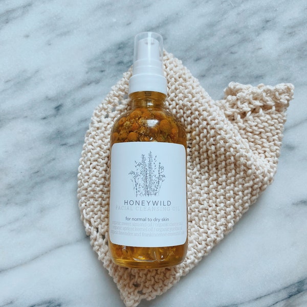 Organic Facial Cleansing Oil | 4 oz | Nourishing | Sustainable | Clean Ingredients