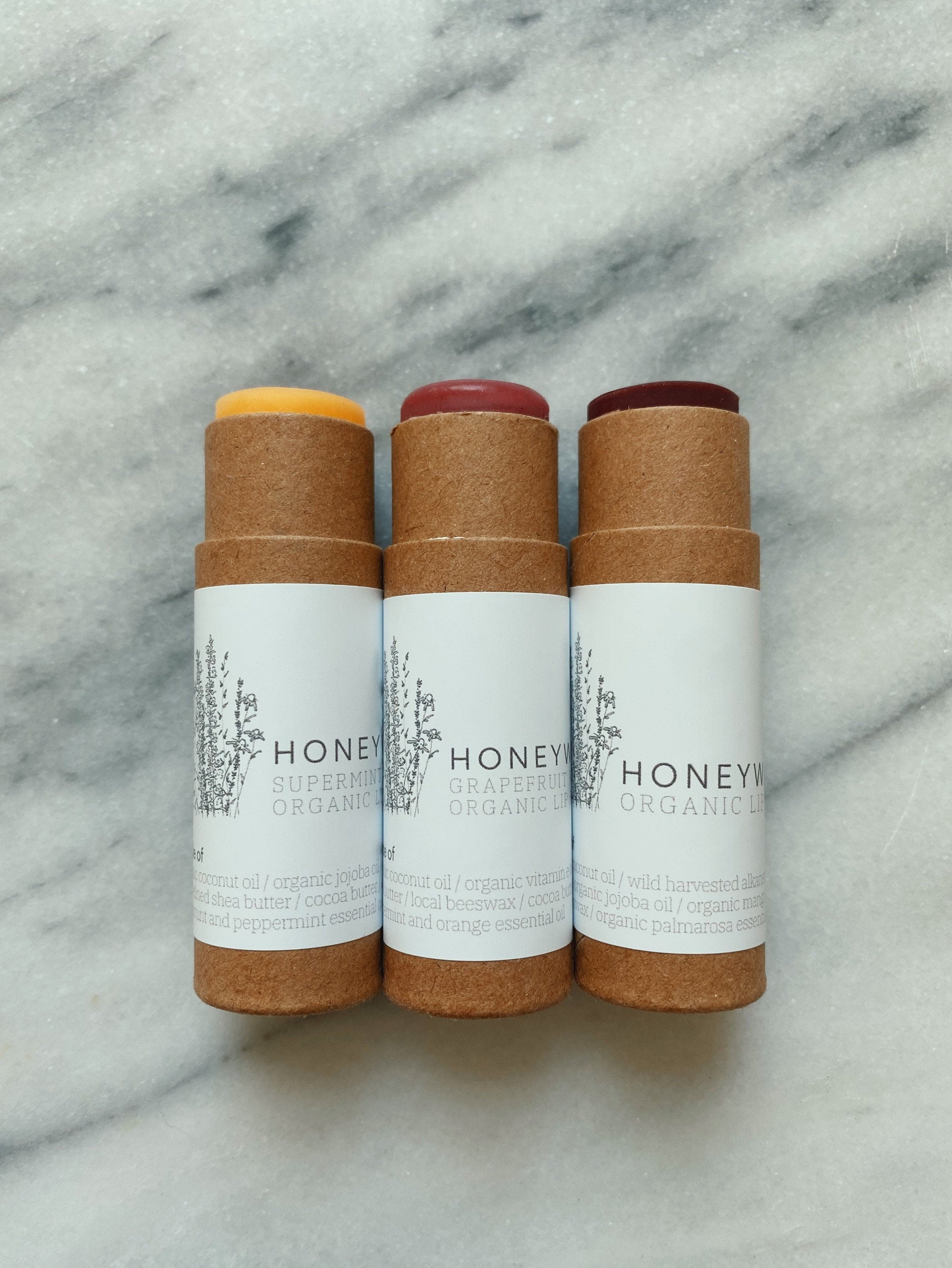 Organic Lip Balm Plastic Free Hydrating Sustainable .3 Etsy