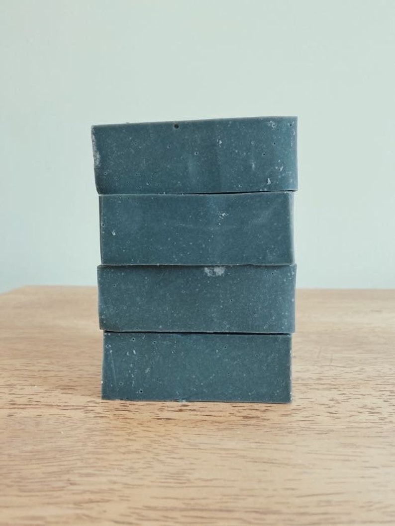 Charcoal Clay Tea Tree Face & Body Bar Vegan Cold Process Small Batch 5.5 oz image 3