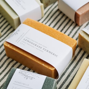 Turmeric Lemongrass Soap | Vegan | Natural | Cold Process | 5.5 oz