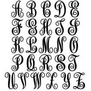 Monogram Fancy Monogram Embroidery 2inch - Digital Download