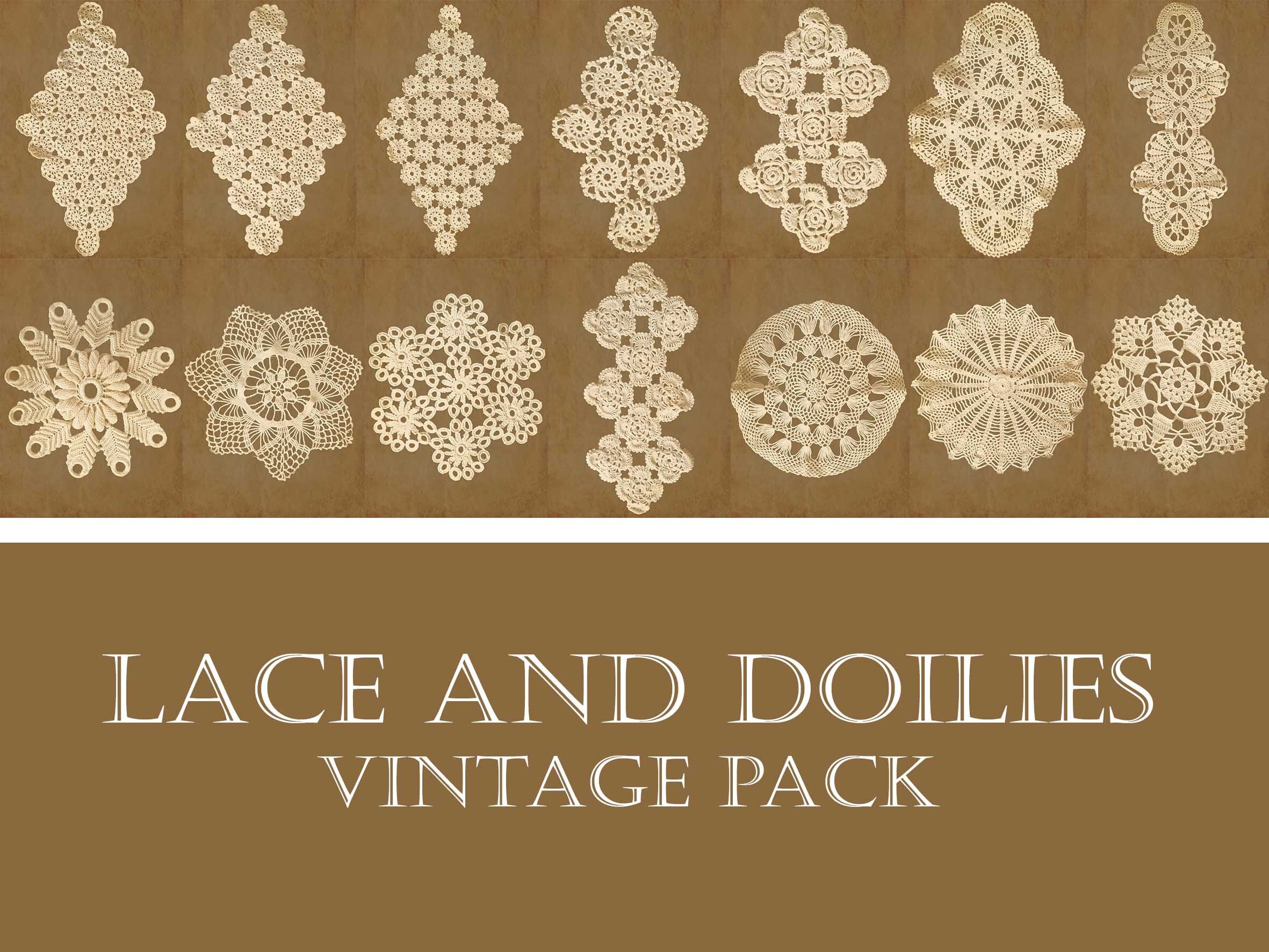 Vintage Lace / Doilies Digital Paper Sheets for Junk Journal ...