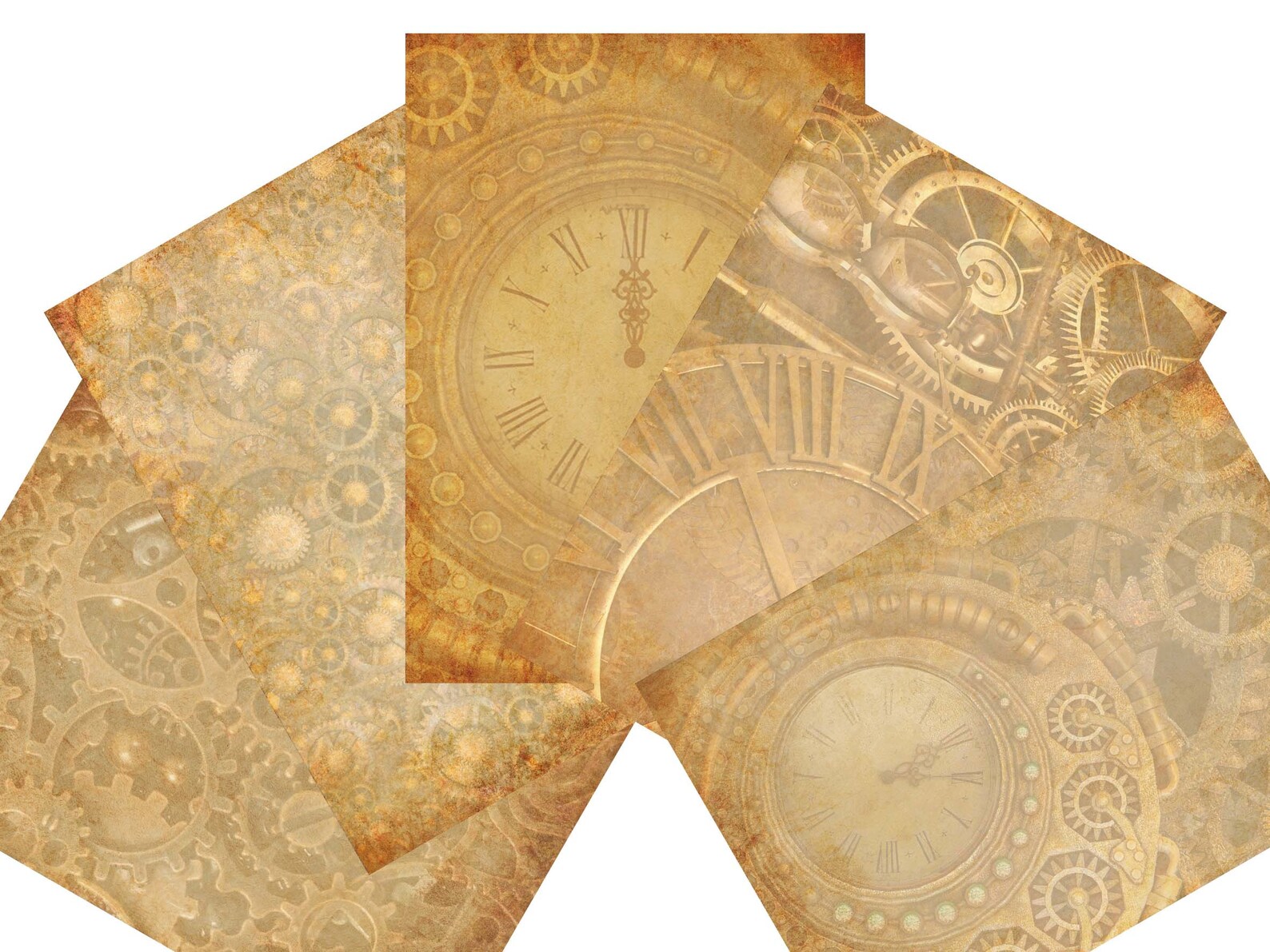 Steampunk Stationery Set, Digital / Printable Writing Paper Sheets ...