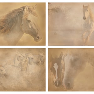 Vintage Paarden Scrapbook Papier Ephemera, Junk Journal, Digitale en Afdrukbare DIY Craft Set met Paarden, Instant Download