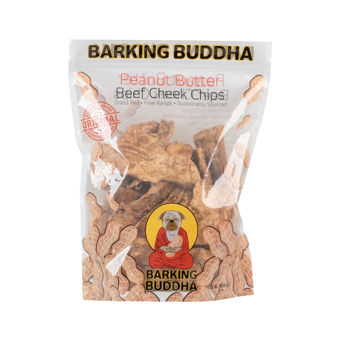 Beef Cheek Chips Peanut Butter Barking Buddha 1 Lb. Value Bag Etsy