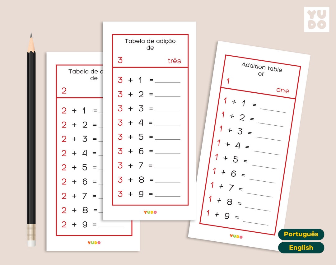 Table of Addition, Montessori Addition Practice PDF, Montessori Math ...