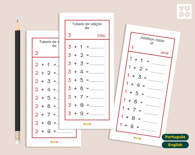 Table of Addition, Montessori Addition Practice PDF, Montessori Math ...