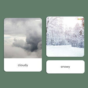 8 cartes météo avec de vraies images pour les enfants, cartes mémoire Montessori, ressources préscolaires éducatives imprimables pour les enseignants, téléchargement immédiat