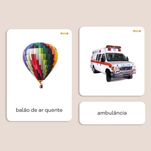 Vehicles and Transports vocabulary cards, Image and word matching, Activity for children, Vocabulary enrichment, Preschool teacher resorces
