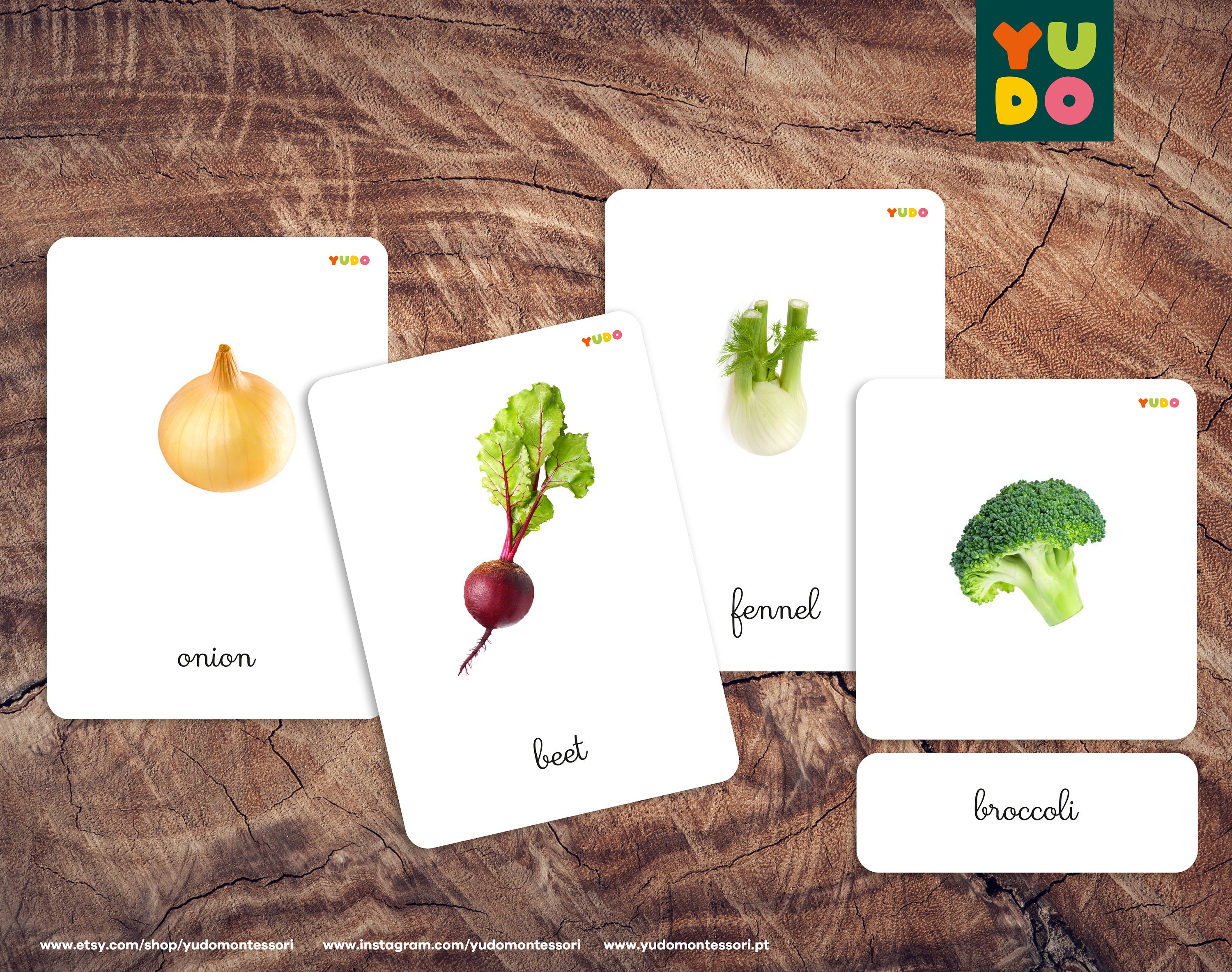 GREENS AND VEGETABLES Flashcards Real Images, Montessori 3 Part Cards ...