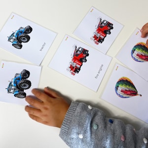 Vehicles cards, Transport nomenclature cards, Transportation car Montessori classified cards, Montessori digital pdf for instant download