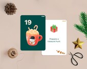 CHRISTMAS countdown, Printable Advent Calendar, Holiday seasons activities, digital download, Christmas home decor, Christmas tags for kids