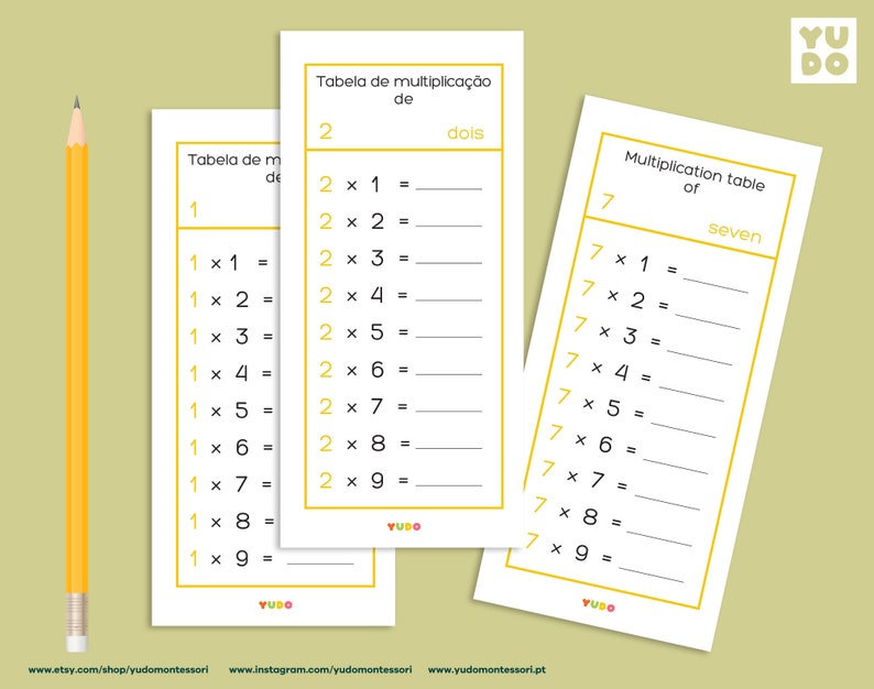 BUNDLE Montessori Math Tables, Numbers Worksheet, Elementary Math ...