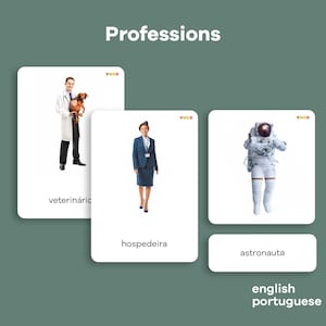 PROFESIONES Montessori Tarjetas de 3 partes, tarjetas clasificadas de trabajo, actividad de vocabulario infantil, tarjetas de ocupaciones, impresiones Montessori para niños,