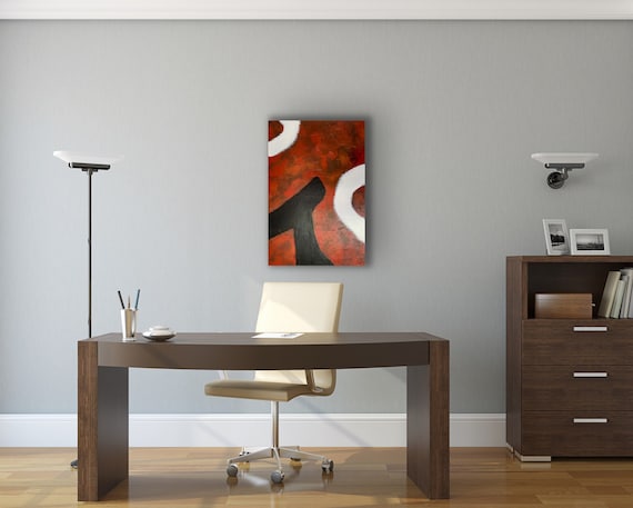 Long distance is an abstract acrylic paint on paper adhered to wooden panel 76 x 50 cm