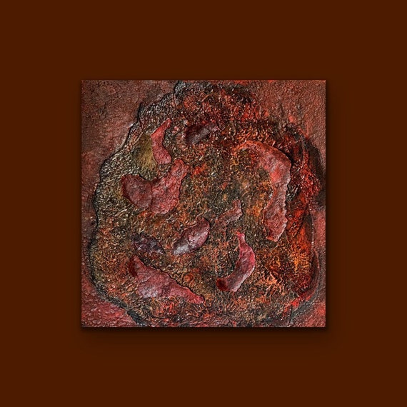 Some wounds never heal, abstract acrylic painting 50x50cm