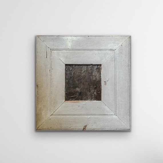 Boscage I botanical ink, texture, acrylic paint collaged paper and linen adhered on wooden panel 48x48 cm including frame