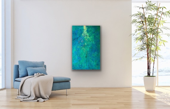 Surfacing, 90 x 60 cm textured abstract artwork