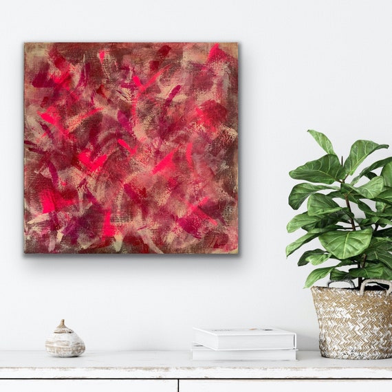 Abstract Acrylic Paint on Canvas Stock Illustration - Illustration of  signed, artwork: 134225096