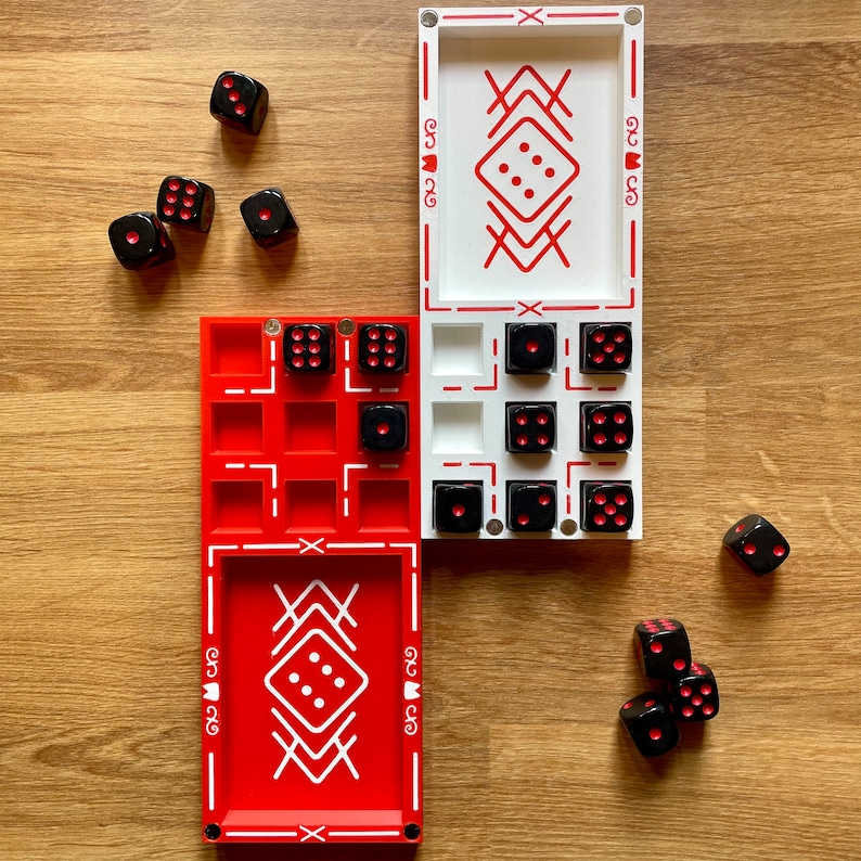 Zestaw gier planszowych Knucklebones - Cult of The Lamb White/Red