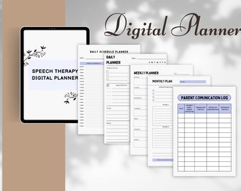Speech Therapy Planner, Speech Planner, Daily, Weekly, Monthly Planner, SLP Planner, School SLP, Printable Speech Therapy Resources
