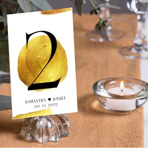 Printable Wedding Table Numbers Template, Editable File, Digital Download, Minimalist Wedding Table Numbers, Custom Table Number Sign