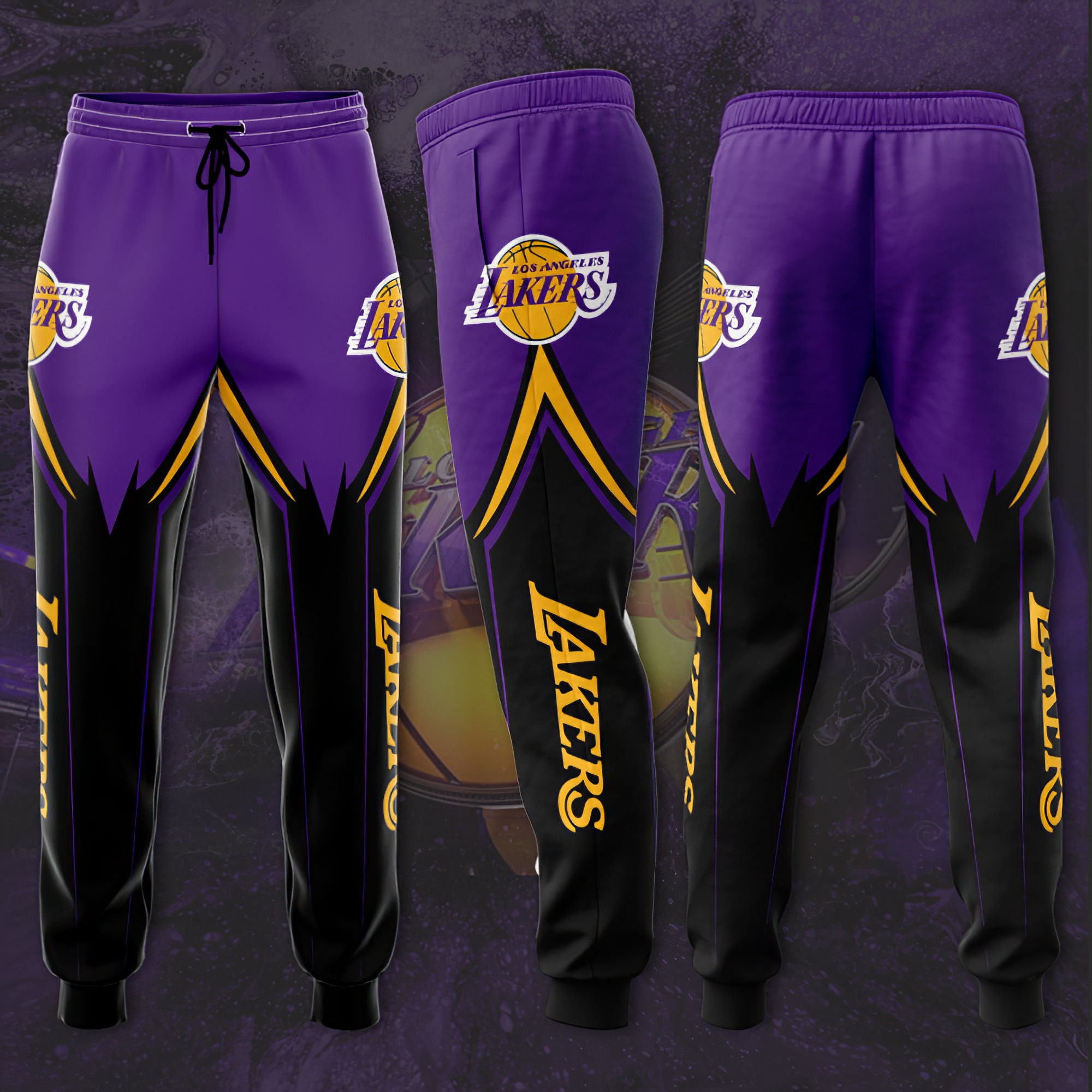 Los Angeles Lakers NBA Unisex Sweatpants 3D Design Lakers NBA Etsy