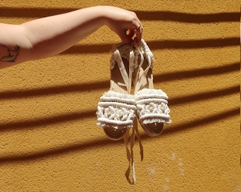 Macramé espadrilles diamond model
