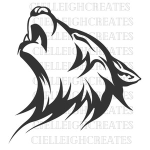 Wolf howling SVG, JPG, PNG