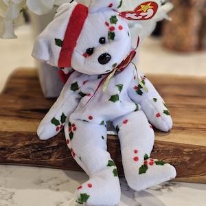 1998 Holiday The Bear TY Beanie baby vintage