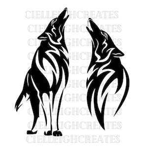 Wolves Howling SVG, JPG, PNG