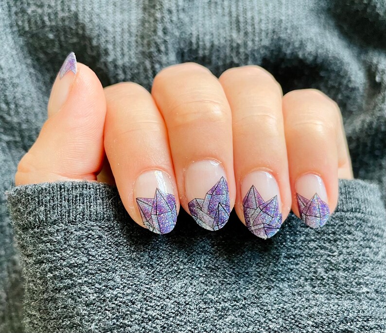 amethyst gemstone nails amethyst gemstone nails