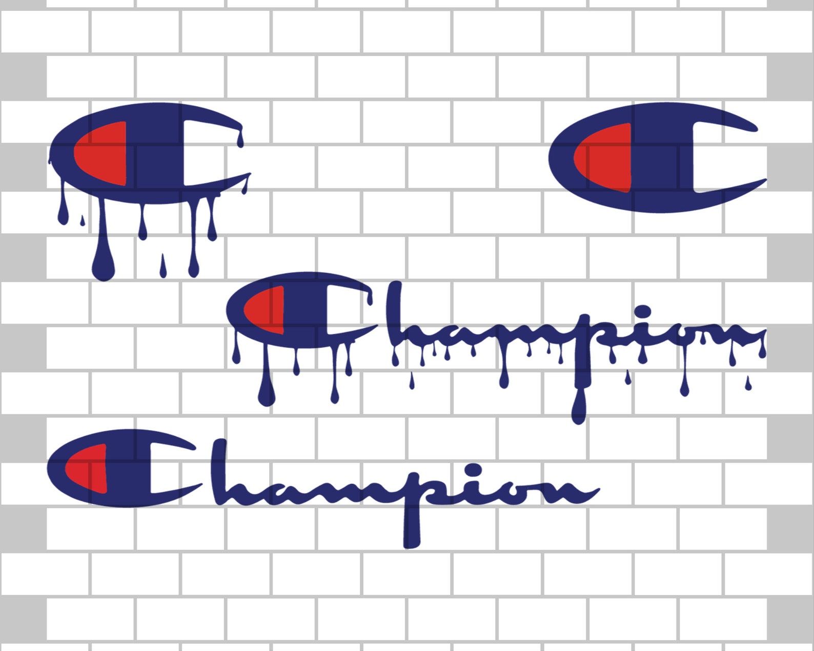 Download Dripping Champion Logo Svg Bundle Trending Svg Champion Logo | Etsy
