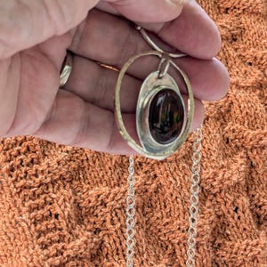 Mexican Opal Necklace, Original & handmade in silver