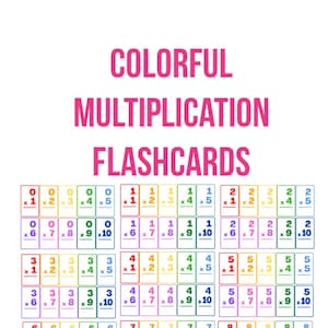 Colorful Multiplication Flashcards