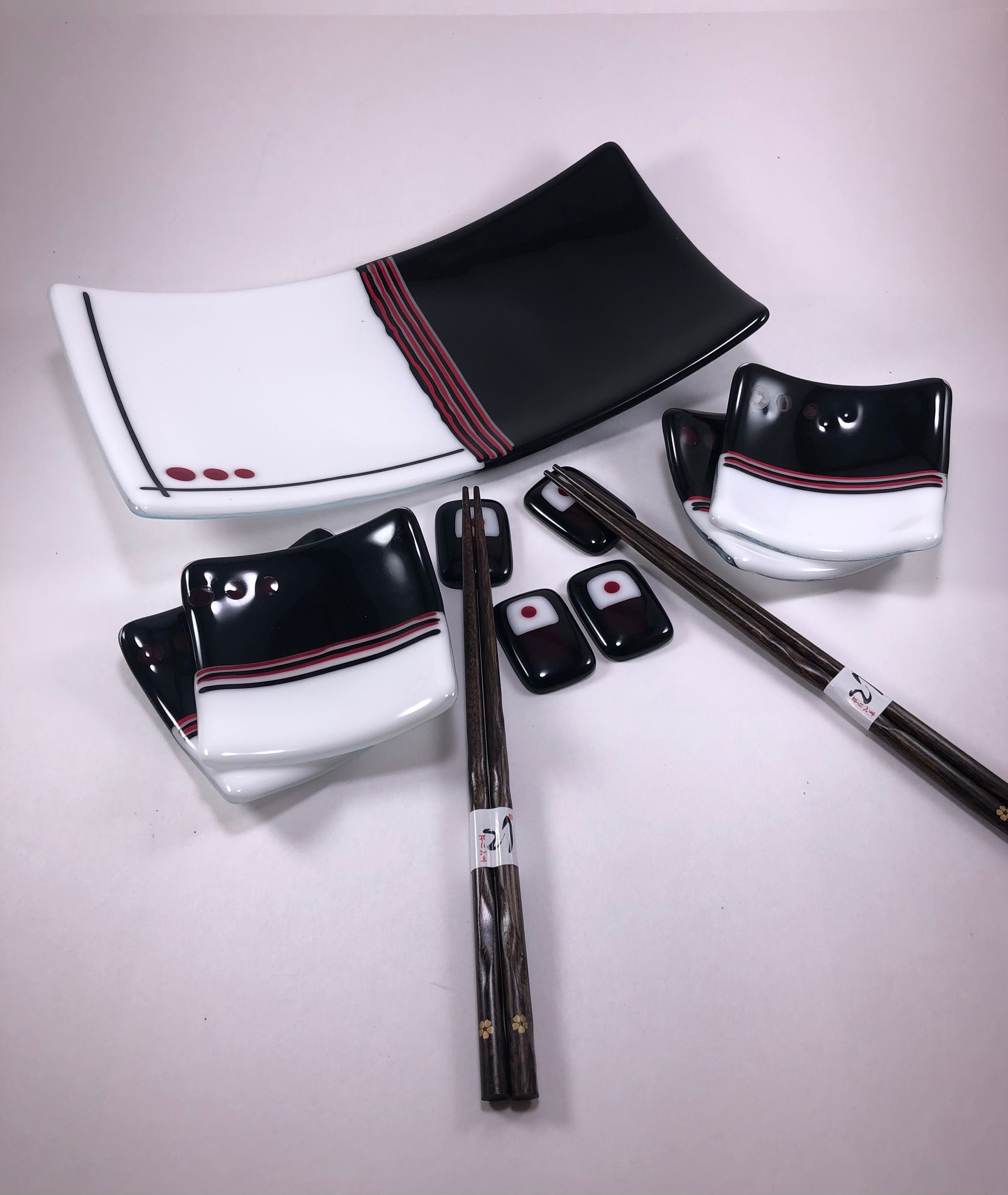 Sushi Dinnerware Set Service for 4 Etsy