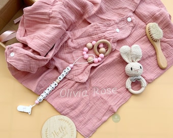 Personalized Baby Girl Gift Box | Custom Baby Shower Gift | New Baby Boy Gift Set | Keepsake Toys Gift With Name | Newborn Baby Gift Basket