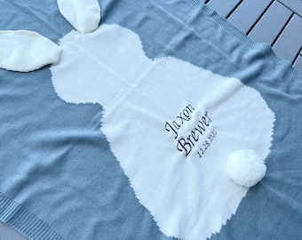 Personalized Baby Blanket | Baby Boy Girl Gift | Embroidered Custom Newborn Blanket | Name Baby Gift | Baby Shower Gift |Baby Receiving Gift