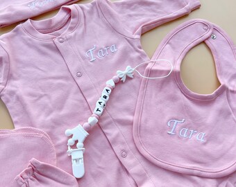 Personalized Newborn Gift Set | Baby Gift With Name | Baby Coming Home Outfit | Custom Baby Clothing Gift Set | Baby Boy Girl Outfit